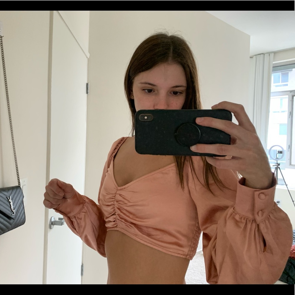 Pink crop top